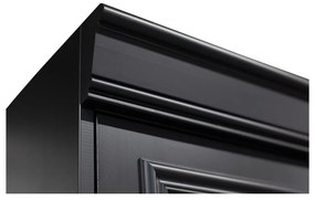 Čierna vitrína z borovicového dreva 110x215 cm Organize – BePureHome