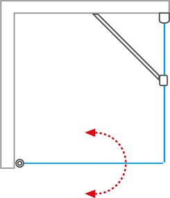 Roth Štvorcový alebo obdĺžnikový sprchový kút LYE2+LYSW1S, brillant - bez vaničky ROTH-Variant: šírka dverí: 80 cm, šírka pevnej steny: 90 cm, orient…