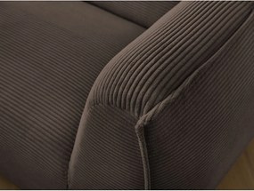 Hnedá menčestrová pohovka 242 cm Giorgia – Bobochic Paris