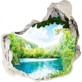 Diera 3D fototapety nálepka Vodopád v lese nd-p-36234695