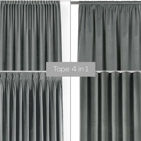 Sivý zamatový dimout záves 200x250 cm Velto – Filumi