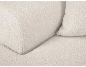 Béžová rozkladacia/s úložným priestorom rohová pohovka z textílie buklé (ľavý roh/s leňoškou) Kyoto – Cosmopolitan Design