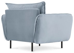 Svetlomodré zamatové kreslo Vienna – Cosmopolitan Design