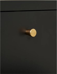 Čierny kovový nočný stolík Dalby – House Nordic