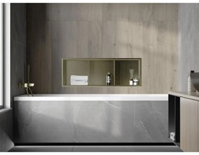 Mexen X-Wall-R, polička na zapustenie na obklad s golierom 90 x 30 cm, zlatá , 1950903010S