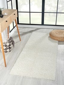 My Flair, Behúň My Shaggy creme, 80x300, biela, chodba / predsieň