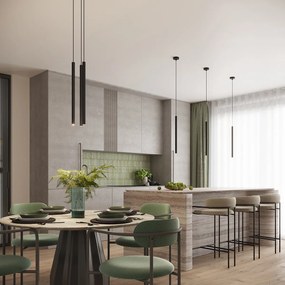 Závesné svietidlo Arche, 2x čierne kovové tienidlo, o