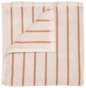 Oranžový/béžový froté uterák z Bio bavlny 30x50 cm Arto – Blomus