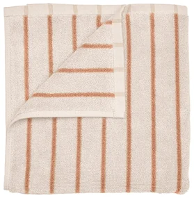 Oranžový/béžový froté uterák z Bio bavlny 30x50 cm Arto – Blomus