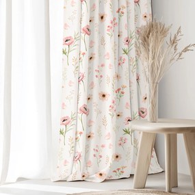 Goldea dekoračný záves - ružové kvietky 140x150 cm