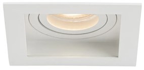 Sada 6 ks Moderné zápustné bodové svietidlo biele nastaviteľné - Carree