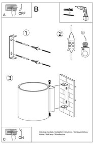 Sollux SL.0211 - Nástenné svietidlo VICI 1xG9/40W/230V sklo/biela