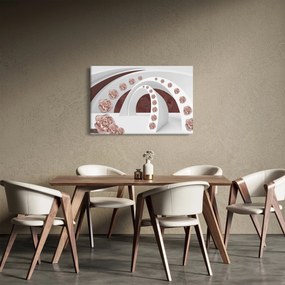 Obraz - 3D oblúky s kvetmi (90x60 cm)