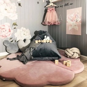 Detská variabilná podložka na hranie flower ružová 160 cm