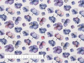 Biante Dekoračný oválny obrus Porto PRT-024 Modré okvetné lístky na bielom 130x220 cm