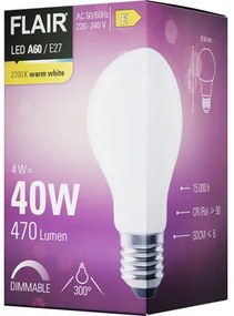 LED žiarovka FLAIR A60 E27 4W/40W 470lm 2700K matná stmievateľná
