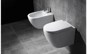 Rea Carlo mini - Závesný bidet, biela, REA-C2276
