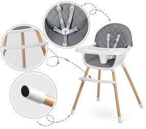 Stolička na kŕmenie Nukido Lilo 700700, šedá