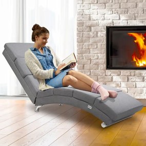 Casaria Leňoška LONDON, 186x55x89cm, šedá