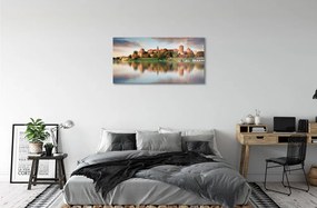 Sklenený obraz Krakow hrad rieka 120x60 cm