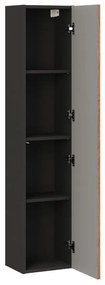 Koupelnová sestava s deskou, skříňkami a zápustným umyvadlem Talia Casella 60 cm černý mat/dub casella