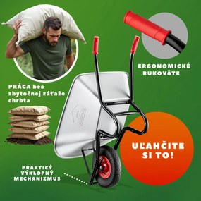 Fúrik BARRY pozinkovaný, max. kapacita 100l/250kg, strieborná/čierna Gardebruk