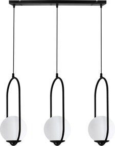 Závesné svietidlo Florence, 3x biele sklenené tienidlo, b, UI
