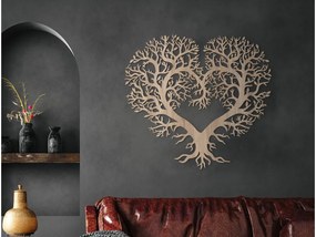 drevko Strom života Srdce Rozmer obrazu: 65 x 71 cm, Farba dekorácie: Čierna