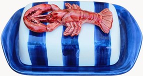 Ručne maľovaná maselnička Lobster