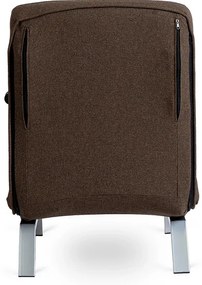 Kreslo pohovka rozkladacia PRATO hnedá - vintino.sk