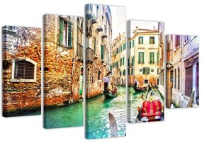 Gario Obraz na plátne Výlet do Benátok - 5 dielny Rozmery: 100 x 70 cm