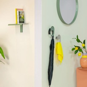 Zeleno-sivá kovová polica 28 cm Hola – Spinder Design