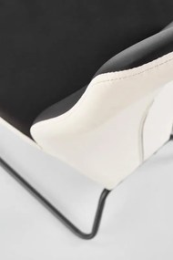 Jedálenská stolička ERIN – oceľ, ekokoža, viac farieb čierna/biela