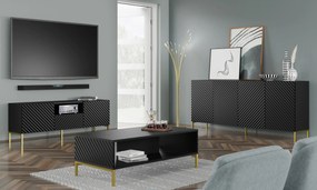 TV stolík/skrinka Surfy 3D (čierna + čierna). Akcia -21%. Vlastná spoľahlivá doprava až k Vám domov. 1125118