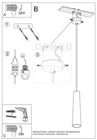 Sollux SL.0845 - Luster na lanku ELECTRA 1xGU10/40W/230V