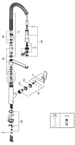 GROHE 32950000 - Drezová batéria K7 lesklý chróm