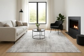 TA Koberec 240640-6 BARI PRINT Sivý Obdĺžnikový Rozmer: 140x200 cm