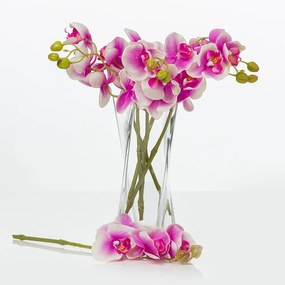 Umelá orchidea SILVIA bielo-purpurová. Cena uvedená za 1 kus.
