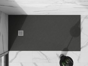 Mexen Stone+, obdĺžniková vanička z minerálneho kompozitu 160 x 70 cm, antracitová, 44717016