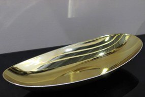Zlatá oválna plastová miska 50cm