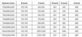 Mexen Pretoria sprchovací kút 75x100cm, 6mm sklo, chrómový profil-číre sklo, 852-075-100-01-00