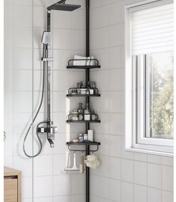 Kúpeľňová rohová polička DEX čierna