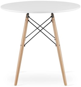 Dekorstudio Okrúhly jedálenský stôl 80cm - biely