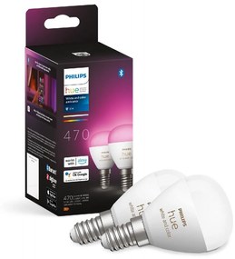 SADA 2x LED RGBW Stmievateľná žiarovka Philips Hue WACA P45 E14/5,1W/230V