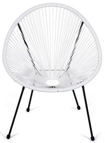 Biele záhradné kreslo z umelého ratanu Bonami Selection Avocado