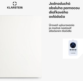 Klarstein Wonderwall Air Infinite, infračervený ohrievač, 90 x 60 cm, 580 W, na stenu, diaľkový ovládač, biely
