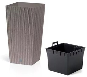 Plastový kvetináč DRTS325 32,5 cm - mocca