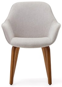 Béžové čalúnené jedálenské kreslo Aleli – Kave Home