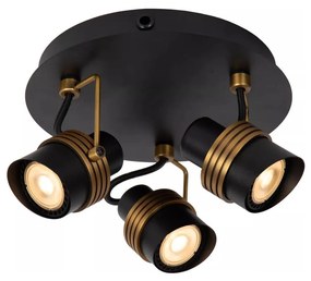 Lucide 34944/13/30 - Bodové svietidlo TUNDRAN 3xGU10/5W/230V čierna