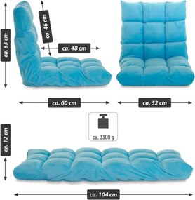 Polohovacie kreslo 60 x 52 x 53 cm, modré